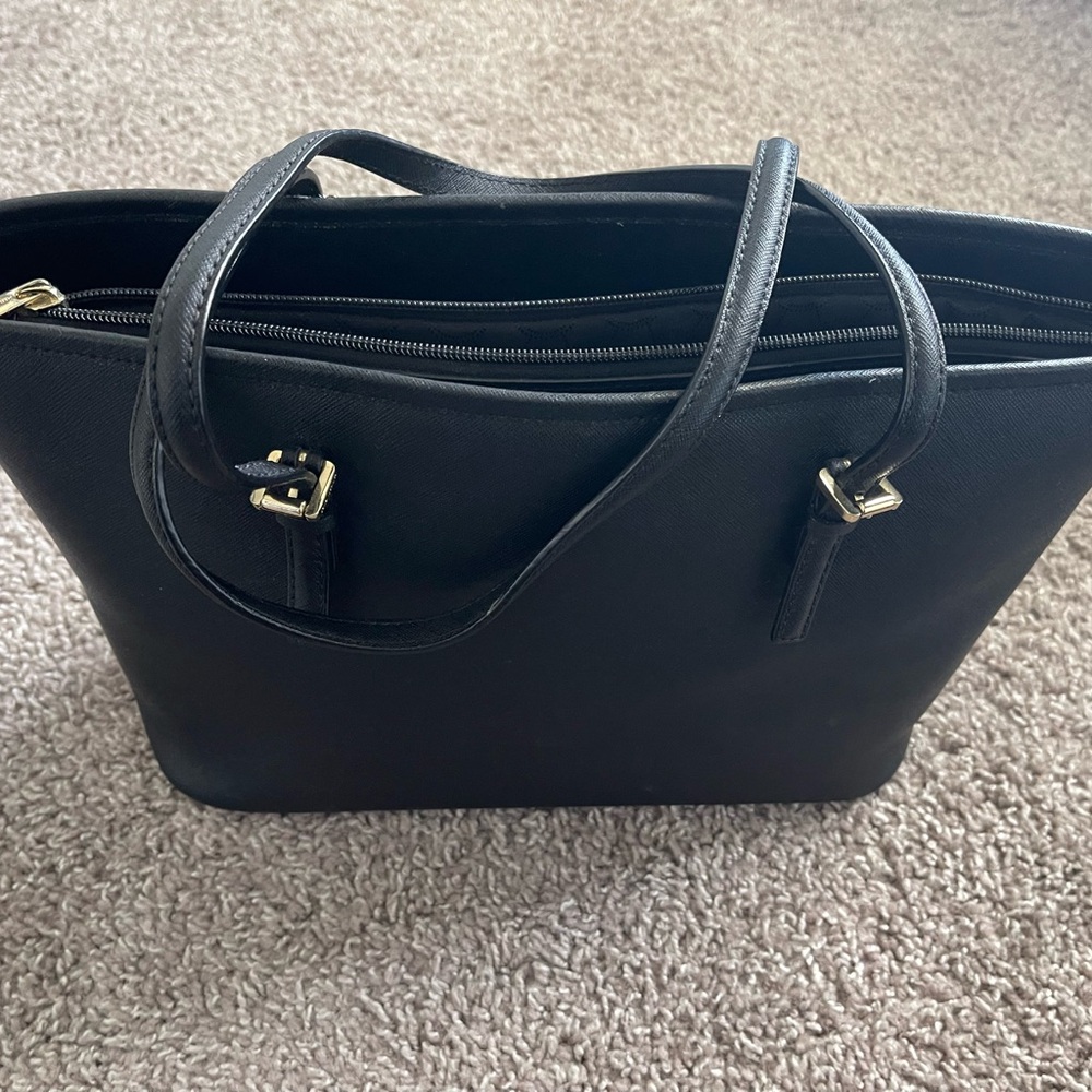 Michael Kors Black Tote with Gold Accents - Picture 2 of 4